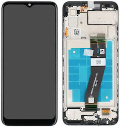 Screen with Frame for Samsung A03 A035 (Black)