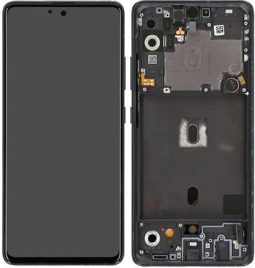 Οθόνη με Μηχανισμό Αφής και Πλαίσιο για Samsung A51 5G (Μαύρο)