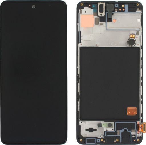 O ecran 4g A515 cu Mecanism Tactil și Cadru pentru Samsung A51 4G A515 (Negru)