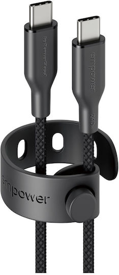 Empower by PanzerGlass Braided USB 2.0 Cable USB-C Male - USB-C 240W PD Black 2m
