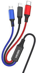 Kakusiga USB to Lightning / Type-C / micro USB 1.2m 3A Cable (TM00152-999) Kakusiga USB to Lightning / Type-C / micro USB 1.2m 3A Cable (TM00152-999)