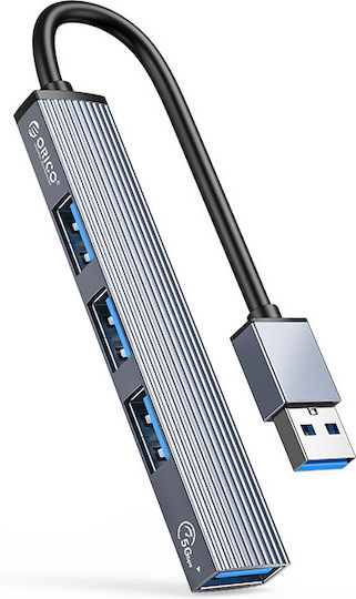 Orico Hub 4 Θυρών USB 3.0 με σύνδεση USB-A Γκρι