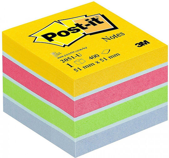 Sticky Memo Pads 3M Post-it 51 x 51 mm Ultra Shades 400 Sheets 2051u Mmm2051u