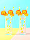 Paper Straws Party 6 Pieces Jungle Animals 001