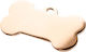 Metallische Hundetags Knochen Nr.3 4 Farben 1 Seite Gold