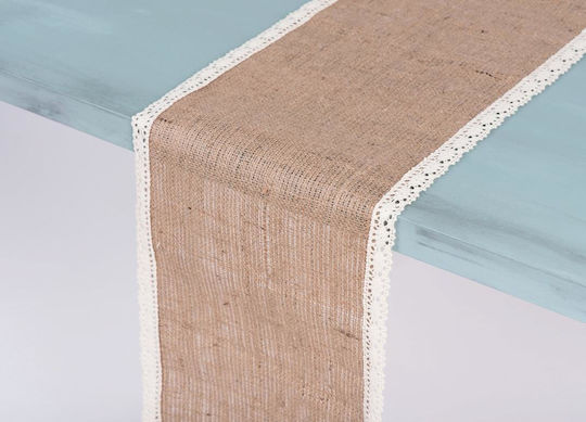 Beauty Home Ράνερ με Δαντέλα Ασημί 28x150εκ.