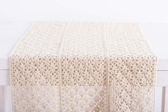 Beauty Home Ράνερ με Δαντέλα Κυκλάμινο 45x140εκ.