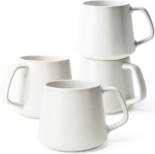 Miamio Mug Ceramic White 420ml 4pcs Miamio Mug Ceramic White 420ml 4pcs
