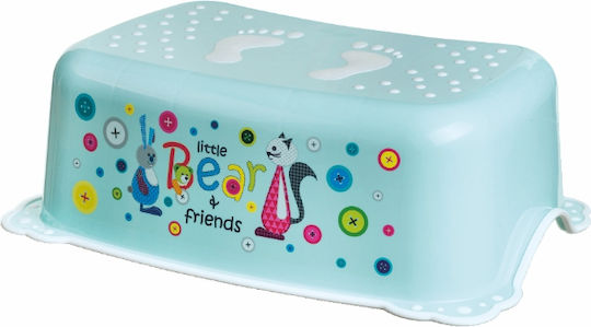 Bathroom Booster Step Stool Non-slip Bear Friends Mint Maltex Baby