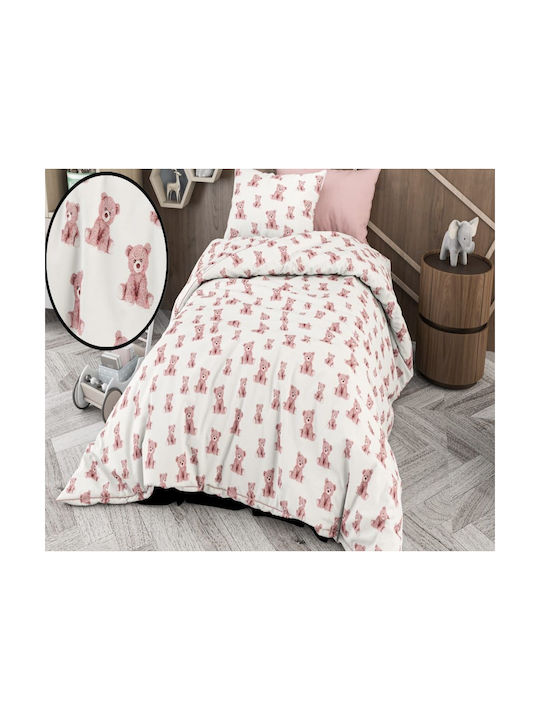 MayHome Σετ Σεντόνια Μονά Βαμβακερά Ροζ 160x240cm