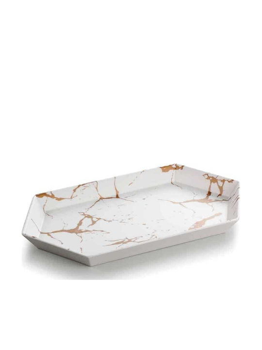 Yuk Πλαστική Ορντεβιέρα Λευκή Ø34cm Π34xΜ20cm