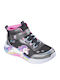 Unicorn Chaser Kinder Sneakers Hoch mit Klettverschluss & Lichtern Schwarz