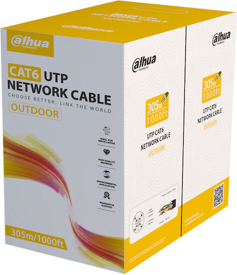Dahua Direct Attach Copper Cat.6 Gigabit Network Cable Ethernet Outdoor 305m Black