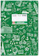 Doodle Notebook Ruled B5 50 Sheets Green 1pcs