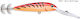 Rapala Deep Squid Jigs Fluorescent Glow Red Tiger