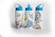 Lid Kids Water Bottle Stainless Steel with Straw Blue 360ml