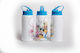 Lid Kids Water Bottle Stainless Steel with Straw Blue 360ml