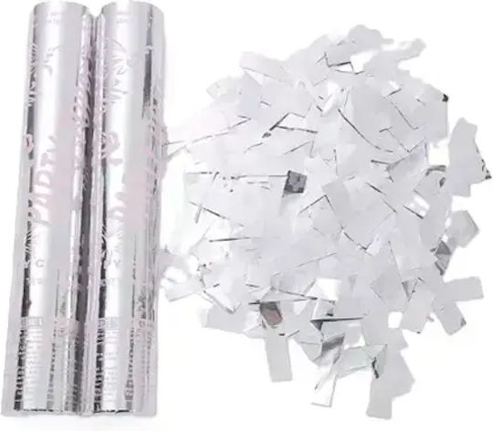 Confetti Party Popper Argintiu 20gr 12buc