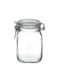 Bormioli Rocco Set of 6 General Use Glass Jars with Airtight Lid Transparent 1000ml 6 Pieces