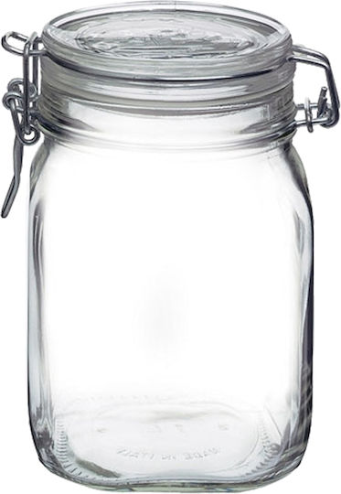 Bormioli Rocco Glass Coffee Jar with Lid Transparent 1000ml