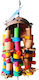 Vogelkäfig-Zubehör Spiel für Papageien Kokosnuss Bunt 35cm
