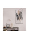 Wall-Mounted Metallic Frame Perforated Leaves 40x75x2cm
