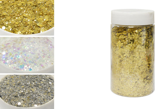 Γκλιτερ Κουτι Μιξ Μεγεθη 250g 0515442 Ασημι