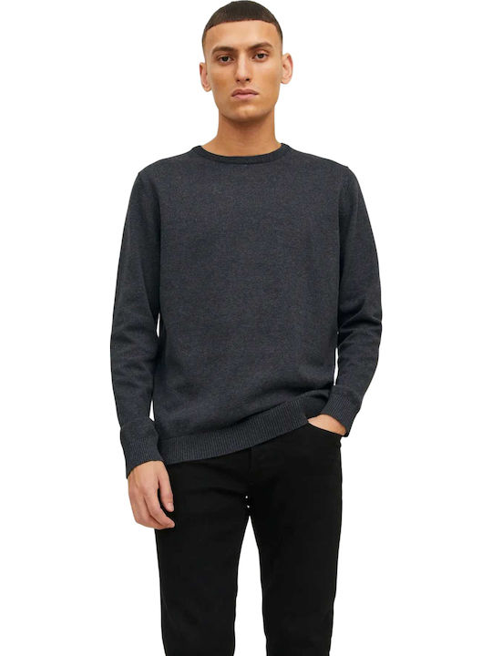 Jack & Jones Crew Neck Μπλούζα Μακρυμάνικη Grey...