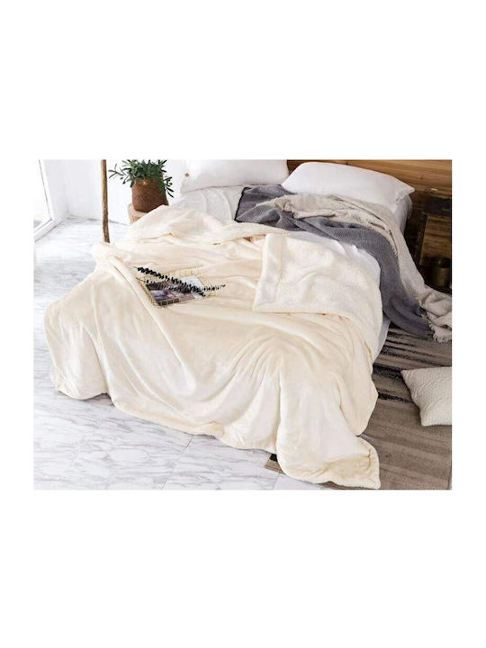 Decke Pelzige Übergröße 240x220cm Ivory