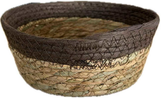 Yuk Ψωμιέρα Ψάθινη Καφέ 20x20x8.5cm