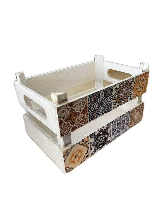 Yuk Bread Box Wooden White 20x13x11cm