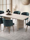 Loft Tisch Speisesaal Holz Travertine Beige 180x90x77cm