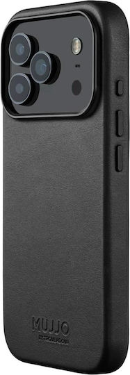 Mujjo Back Cover Δερμάτινο 1mm Μαύρο (iPhone 17 Pro)