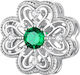 Charm Argintiu 925 Triffle Picătură Verde