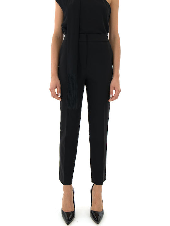 Pants Women Twenty-29 Γυναικείο Υφασμάτινο Παντελόνι με Λάστιχο σε Slim Εφαρμογή Μαυρο
