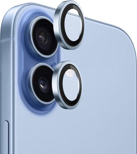 Blueo Протектор за камера Метална рамка Light Blue за iPhone 17