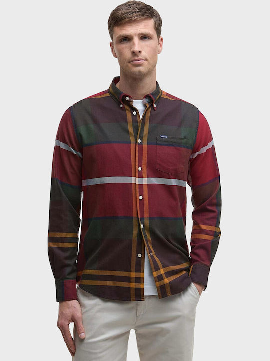 Barbour Dunoon Long-sleeved Cotton Shirt Red MSH4980TN69
