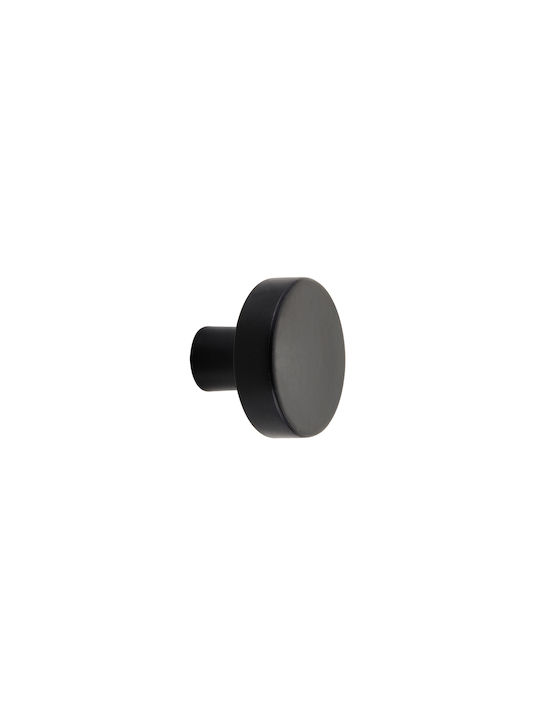 Zogometal No68 Πόμολο Επίπλου από Μέταλλο Μαύρο Φ30mm 67435