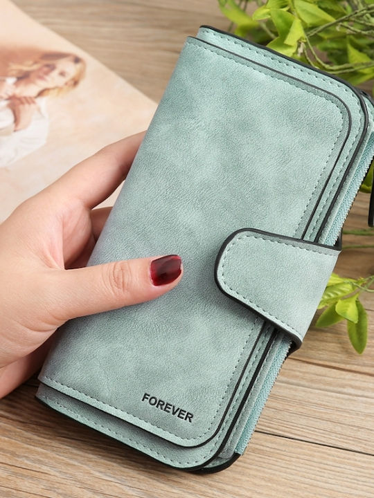 Large Leather Women's Wallet Classic Green