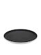 Yuk Stainless Steel Round Serving Tray Non-slip in Black Color 36x36cm 1400PTS 1pcs