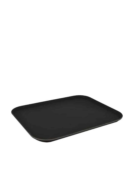 Yuk Dreptunghiular Tavă de Servire Antiderapant în Culoare Negru 52x39cm 1520PT 1buc