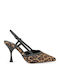 Γόβες με Ψηλό Τακούνι Animal Print Μαύρες