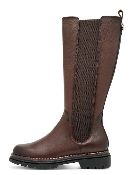 Leather Women's Boots Tabac Brown