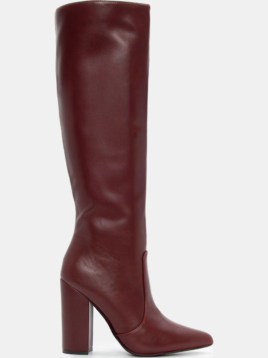 Luigi Leather Women's Boots Burgundy