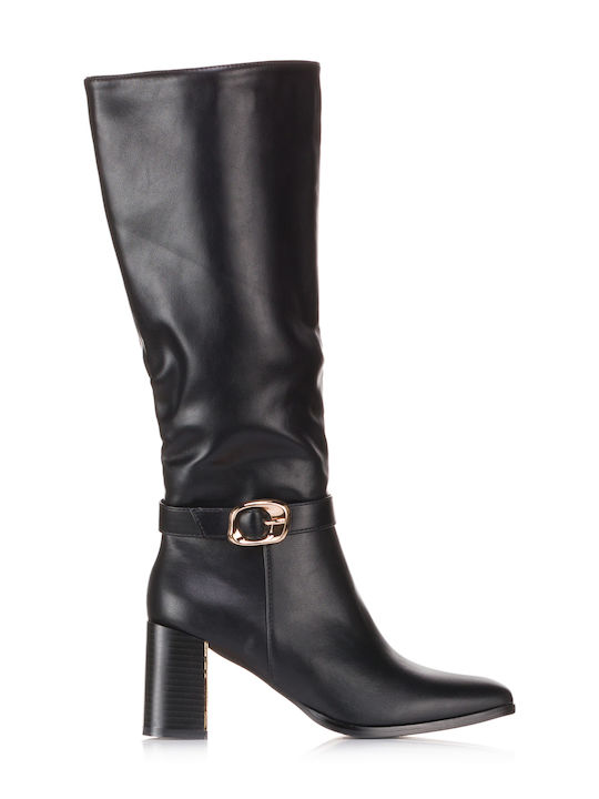 Ideal Shoes Damenstiefel Schwarz
