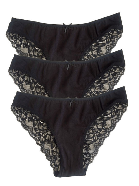 Namaldi Βαμβακερά Γυναικεία Slip 3Pack με Δαντέ...