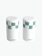 Maison Kitsune Cafe Kitsune Checkerboard Porcelain Salt and Pepper Set