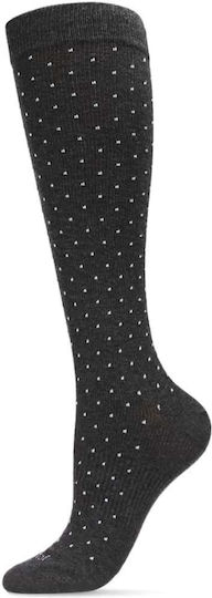 Christou 1910 Swiss Dots Calf High Socks 15-20 mmHg Gray