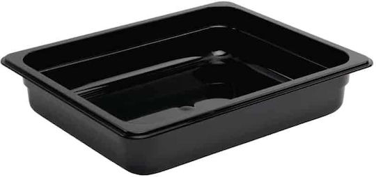 Gastronorm Pfanne Polycarbonat (PC) 1/2 6,5 cm Tiefe Schwarz