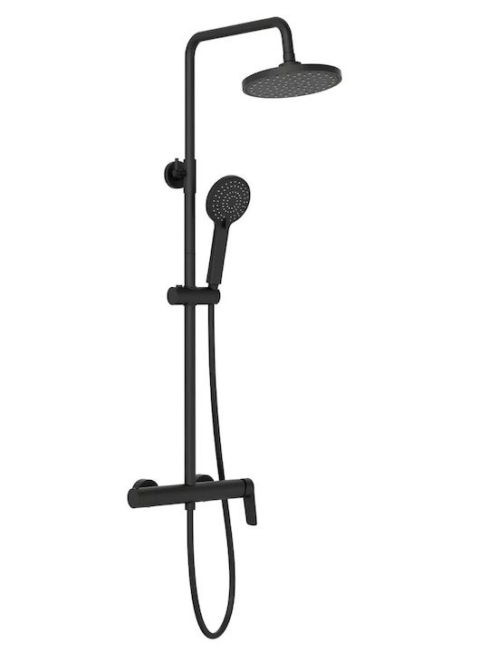 Roca Shower Column without Mixer Black